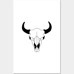 Montana Bison Skull Posters and Art